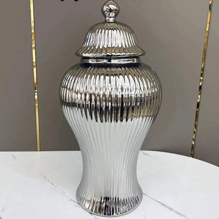 Vasos em cerâmica com tampa Luxo - 03 Modelos