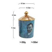 Porta Velas/Objetos Van Gogh - em porcelana