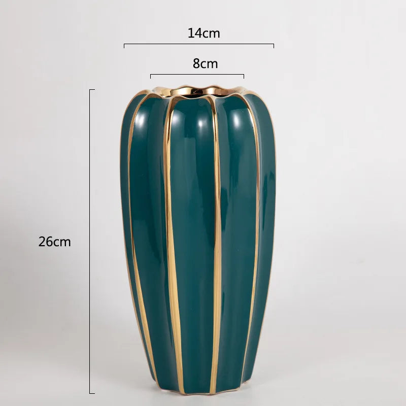 Vasos luxo em cerâmica esmaltada - 03 Cores