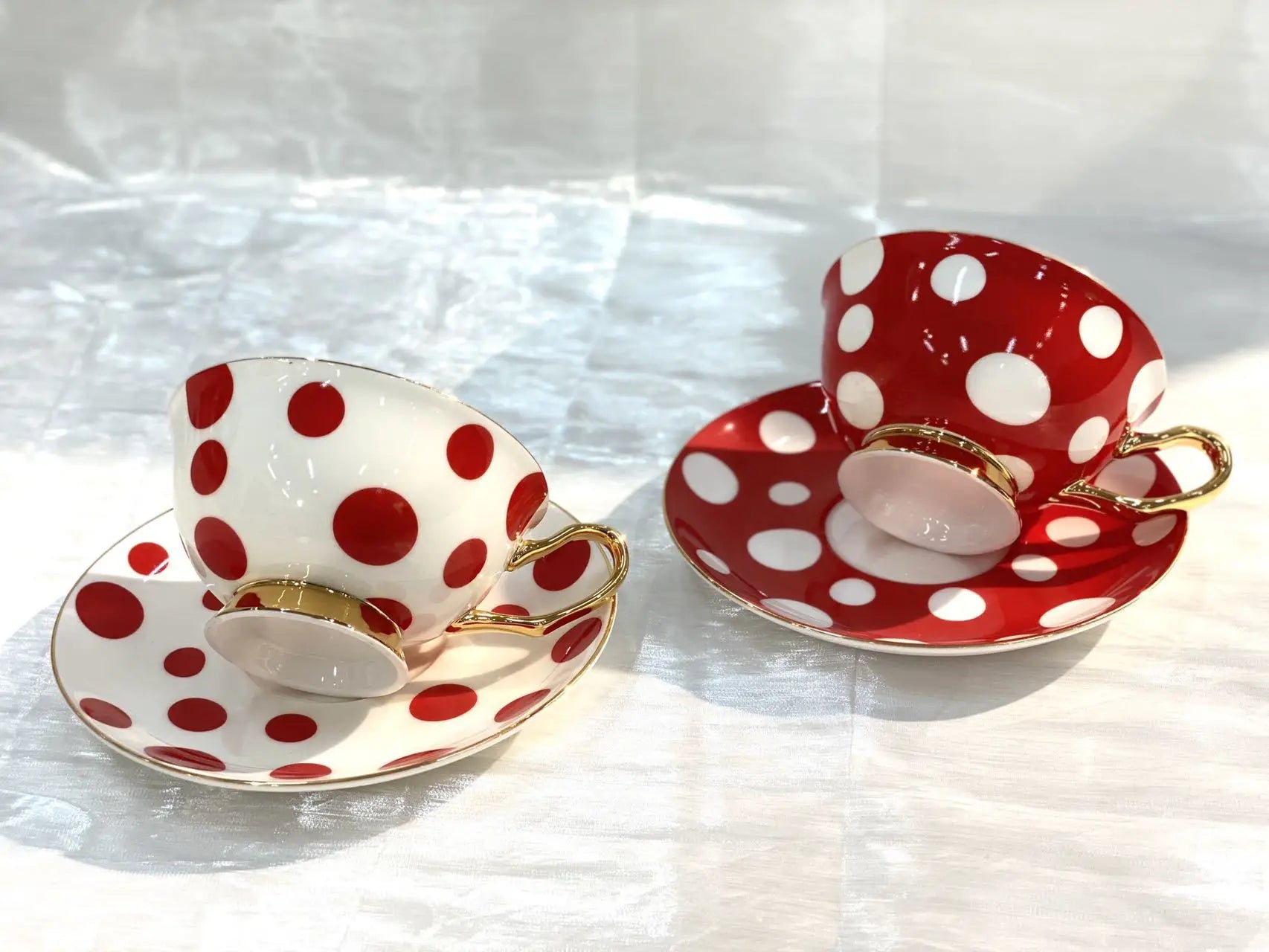 Jogo 4pcs Dots Vermelho