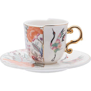 Xícara + Pires cafezinho Luxo Verona - em porcelana