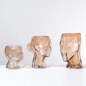 Vasos em vidro esculpido Human - 03 Modelos
