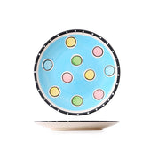 Pratos em cerâmica pintada a mão Dolce - 21.5cm(diâmetro)