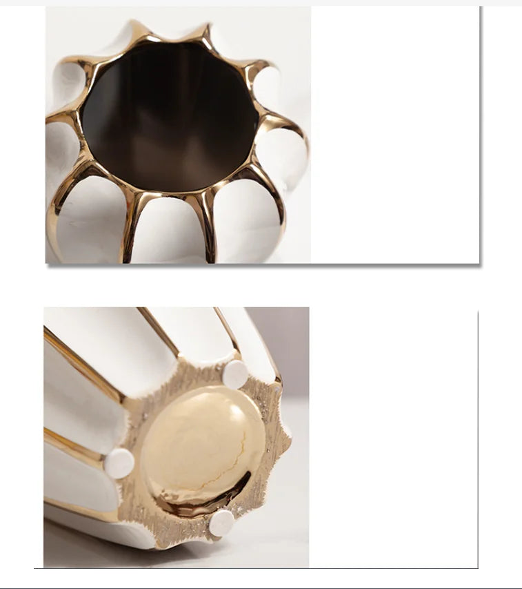 Vasos luxo em cerâmica esmaltada - 03 Cores
