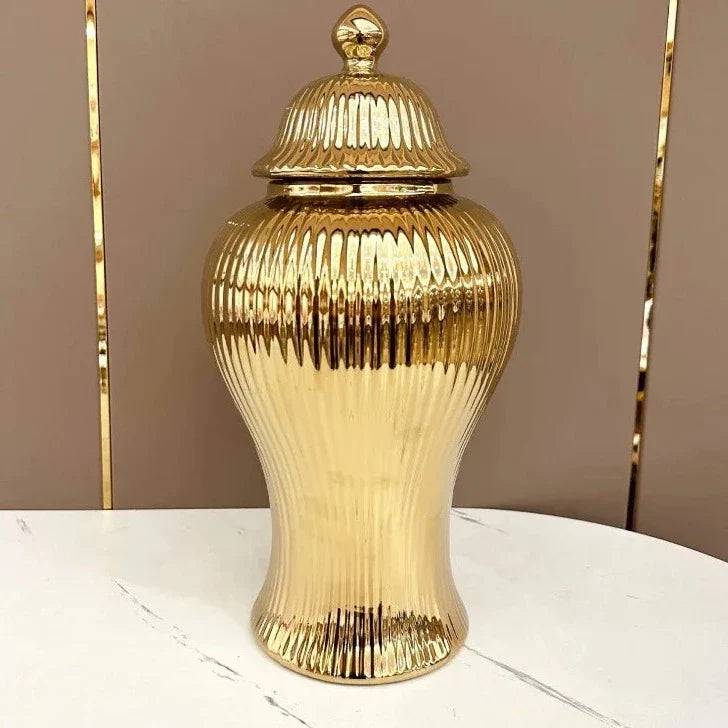 Vasos em cerâmica com tampa Luxo - 03 Modelos