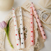 Velas estampadas Corações - Kit 2pcs