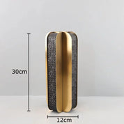 Vasos em metal com acabamento em couro - 02 Tamanhos