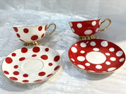 Jogo 4pcs Dots Vermelho