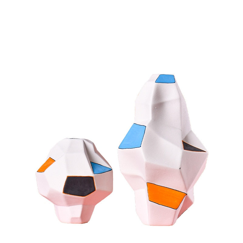 Vasos em cerâmica Art pop - design moderno pintados a mão
