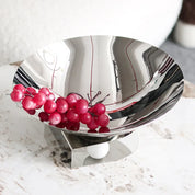 Fruteira/Porta Objetos - Metal polido prata