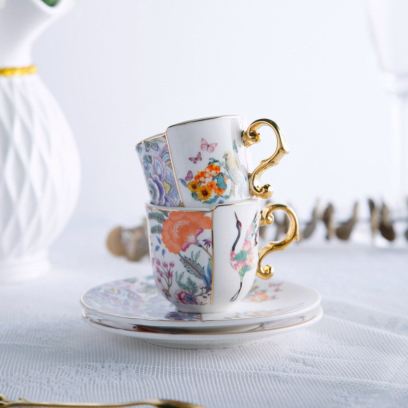 Xícara + Pires cafezinho Luxo Verona - em porcelana