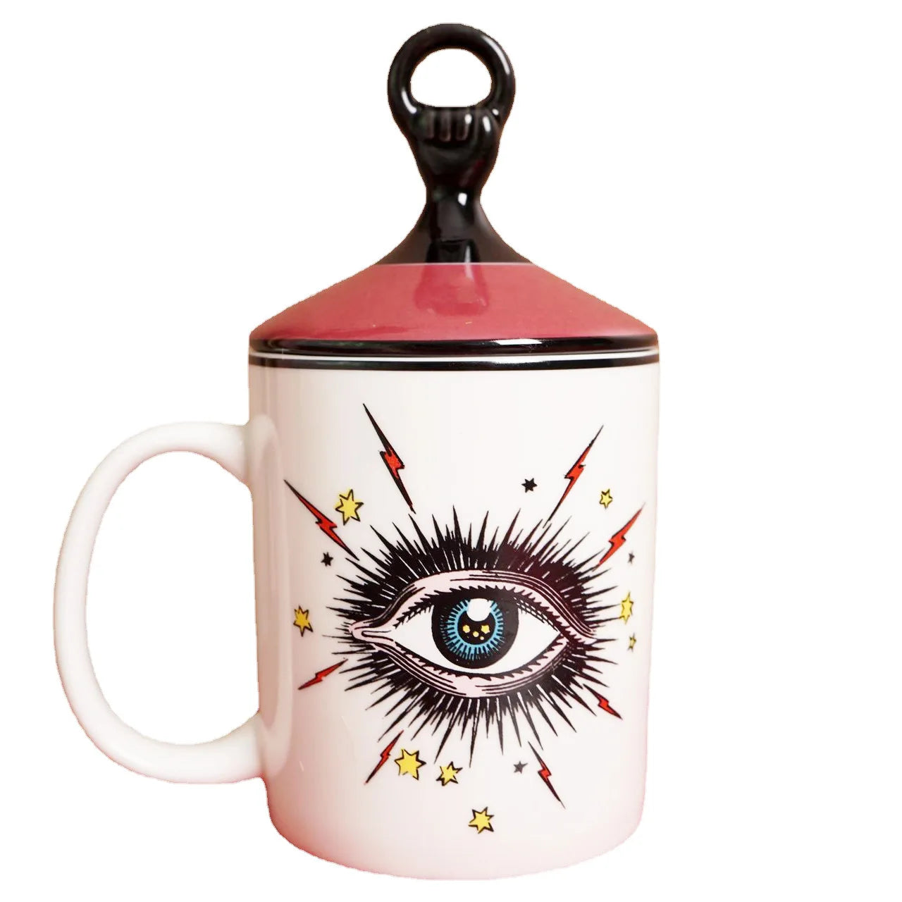 Caneca com tampa Third Eye - em porcelana