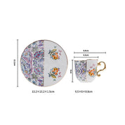 Xícara + Pires cafezinho Luxo Verona - em porcelana