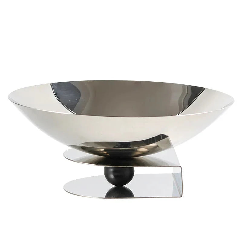 Fruteira/Porta Objetos - Metal polido prata