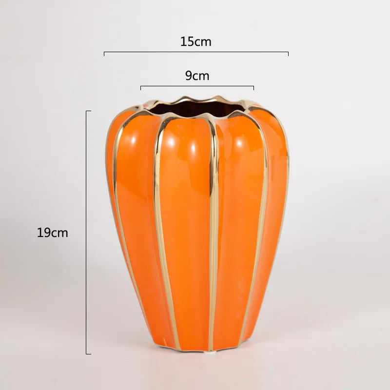 Vasos luxo em cerâmica esmaltada - 03 Cores