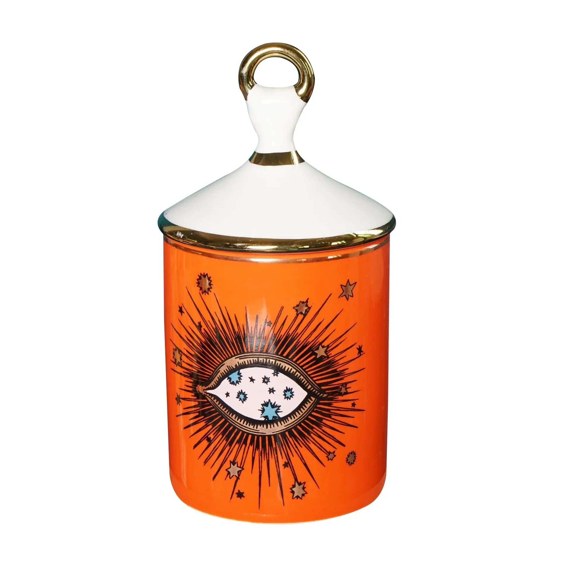 Porta objetos/velas decorativo Third Eye - em porcelana