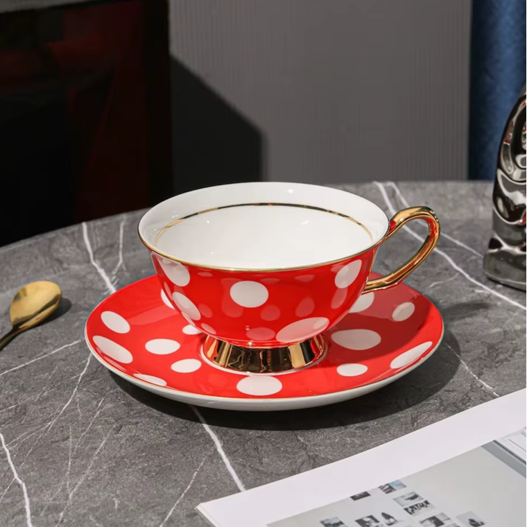 Jogo 4pcs Dots Vermelho