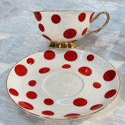 Jogo 4pcs Dots Vermelho