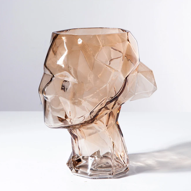 Vasos em vidro esculpido Human - 03 Modelos