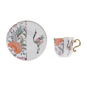 Xícara + Pires cafezinho Luxo Verona - em porcelana