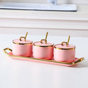 Kit 4pcs Porta Condimentos Deluxe - em porcelana