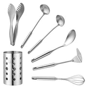 Kit 7pcs Utensílios Gold - Em inox escovado