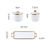 Kit 4pcs Porta Condimentos Deluxe - em porcelana