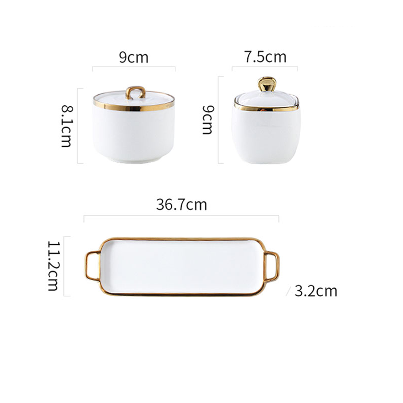 Kit 4pcs Porta Condimentos Deluxe - em porcelana
