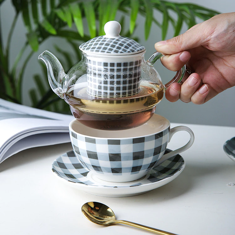 Tea for one em cerâmica - Kit 4pcs