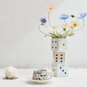 Vaso Dados - cerâmica e porcelana