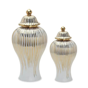Vasos em cerâmica com tampa Luxo - 03 Modelos
